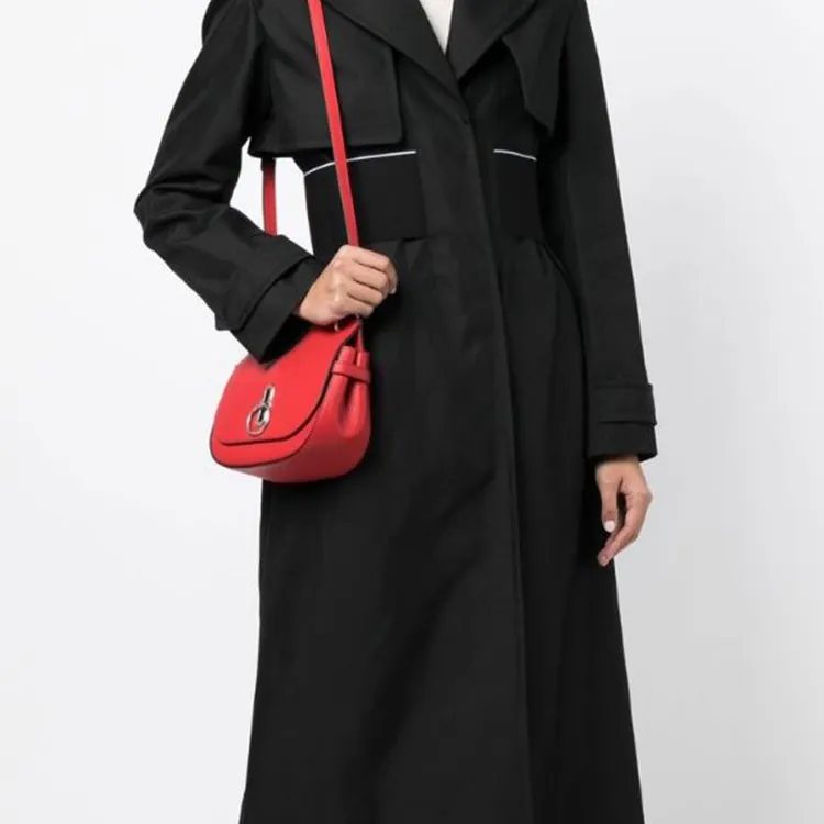 Mulberry Cow Leather Crossbody Bag Shoulder Bag Women's Bright Red-4