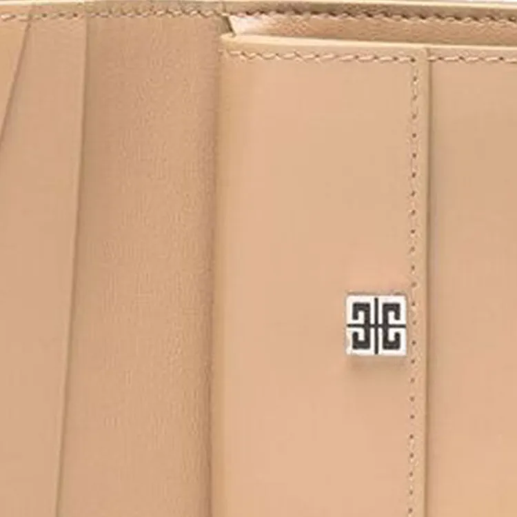 Givenchy 4G Cow Leather Card Holder Wallet Women's Nude-3