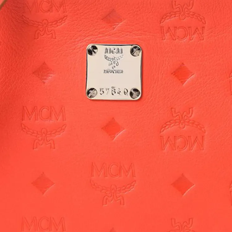 MCM Klara Fabric With Leather Camera Bag, Shoulder Bag, Crossbody Bag Regular Women's Red-4