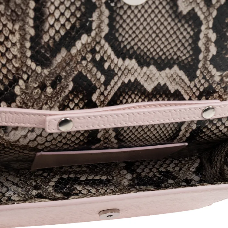Alexander McQueen T Bar Lambskin Clutches Shoulder Bags Mini Women's Pink-4