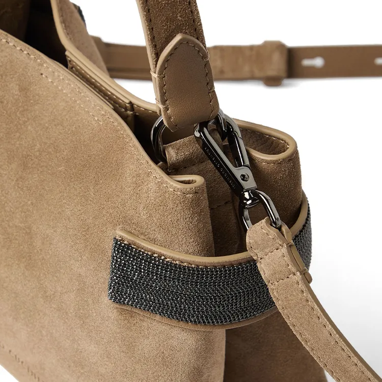 Brunello Cucinelli Sequin embellished Leather Tote Bag-4