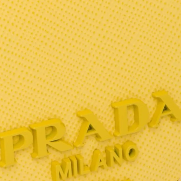 PRADA Saffiano Leather Shoulder Bag Women's Vibrant Yellow-4