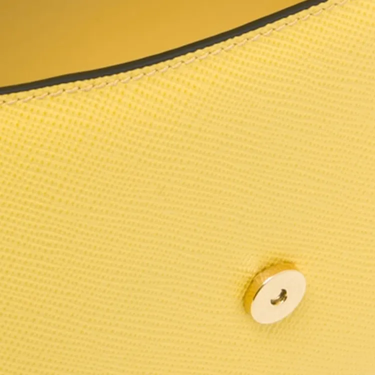 PRADA Saffiano Leather Shoulder Bag Women's Vibrant Yellow-3