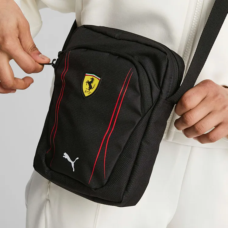PUMA Ferrari Ferrari Collaboration Polyester Shoulder Bag Crossbody Bag Unisex Black-4