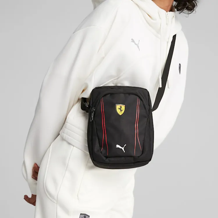 PUMA Ferrari Ferrari Collaboration Polyester Shoulder Bag Crossbody Bag Unisex Black-3