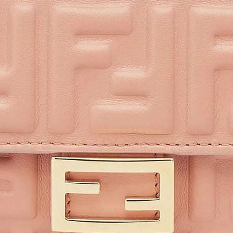 FENDI Baguette Nappa Soft Leather Wallet Regular Women's Pink-4