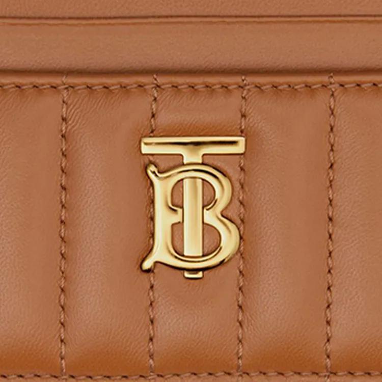 Burberry Lola Lola Bag Lambskin Card Holder Women's Brown-4