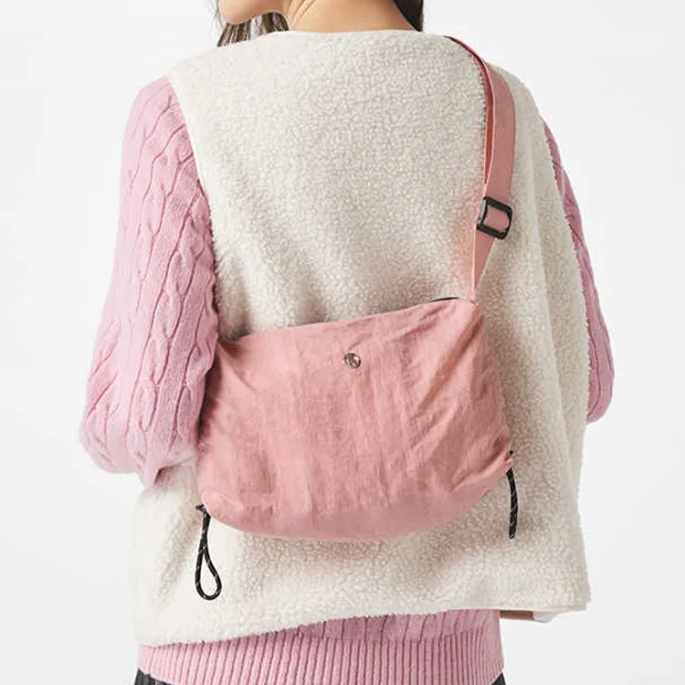 Hotwind Fabric Shoulder Bag Trumpets Women's Pink-4