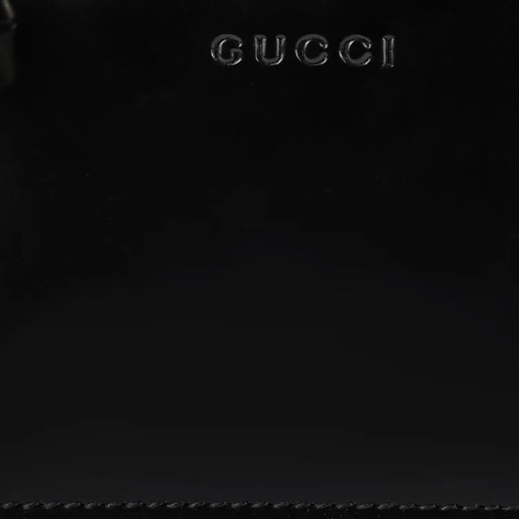 GUCCI Leather Key Pouch Trumpets Women's Black-5