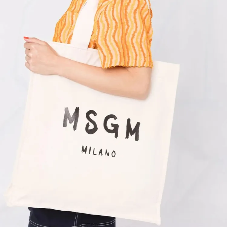 MSGM Logo Print Tote Bag-3