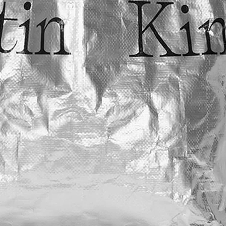 MATIN KIM Waterproof Oilcloth Tote Bag Shopping Bag Handbag Unisex Silver-3