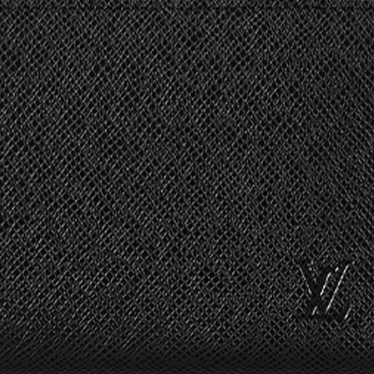 LOUIS VUITTON Zippy Taiga Leather Wallet Men's Black-3