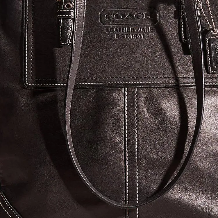 COACH Gallery Quilting Leather Tote Bag Shopping Bag Shoulder Bags Large Size Women's Black-1