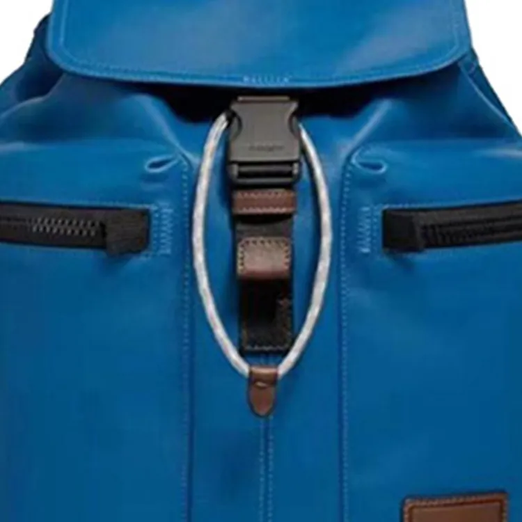 COACH Smooth Leather Backpack Large Size Men's Blue-2