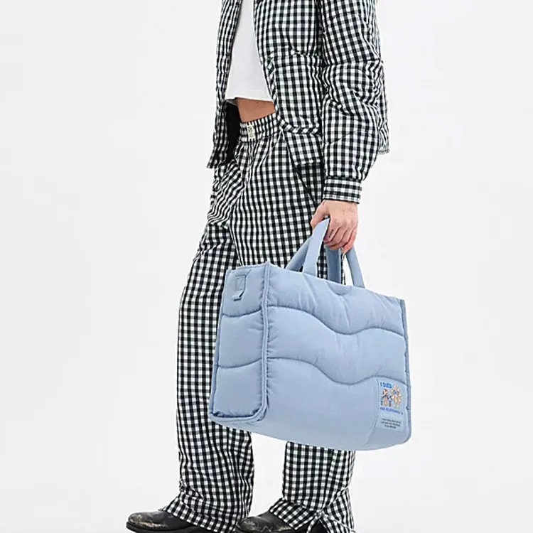 Coachtopia Recycled Polyester Tote Bag, Shopping Bag, Shoulder Bag, Handbag Tubas Unisex Blue-7