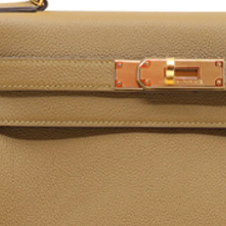 HERMES Kelly Togo Calfskin Kelly Bag Handbags Women's U8 Bronze Dore Copper Gold-4