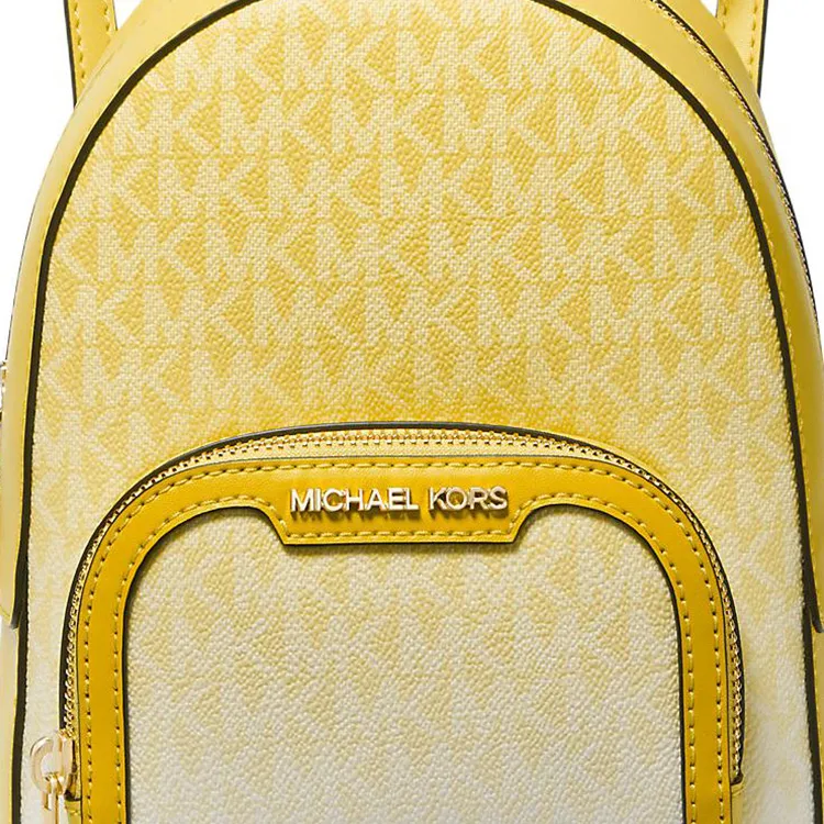 MICHAEL KORS Jaycee Coated Canvas Backpack Small Size Women's Gold-3