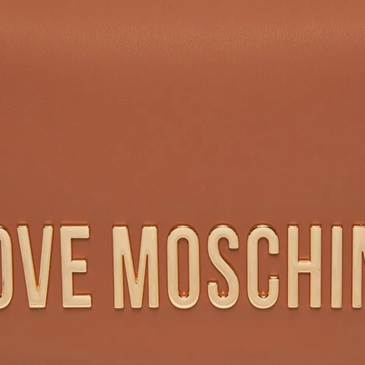 LOVE MOSCHINO Faux Leather Handbag, Shoulder Bag Trumpets Women's Brown-4