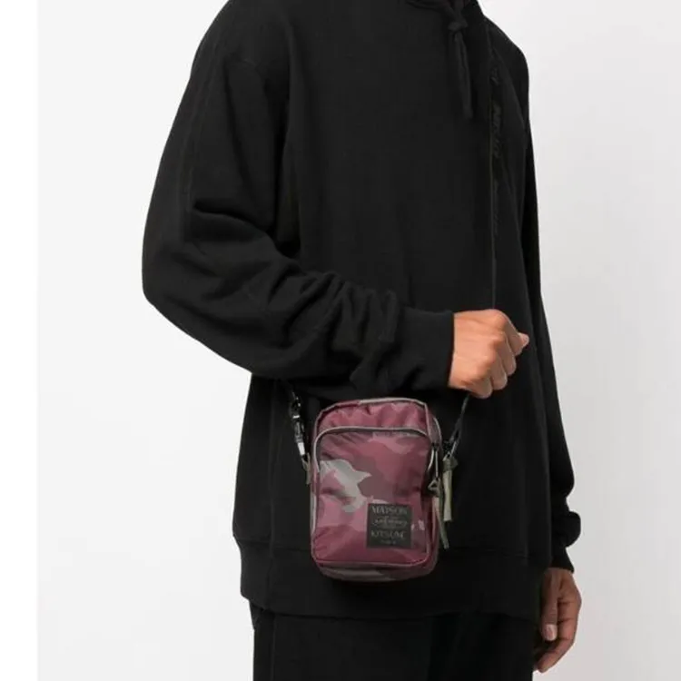 EASTPAK MAISON KITSUNE Collaboration Polyester Portable Crossbody Bag Shoulder Bag Regular Men's Burgundy/Deep Green-4