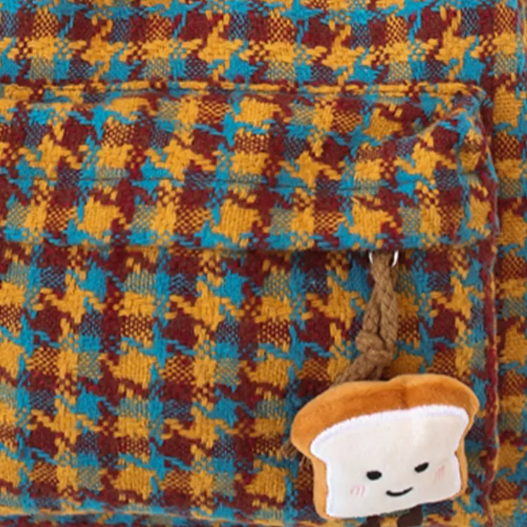 BSELEON Woolen Backpack Regular Unisex Multicolor-3