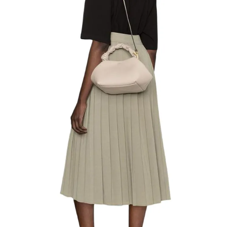 GANNI Recycled Leather Handbag Women's White-4