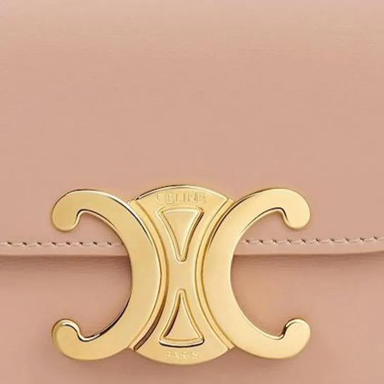 CELINE Claude Cow Leather Shoulder Bag Mini Women's Gummy Peach-5