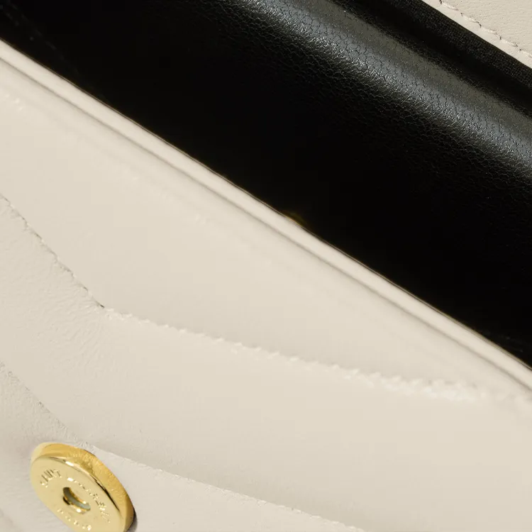 SAINT LAURENT LOULOU Sheepskin Shoulder Bag Small Size Women's Ecru-6