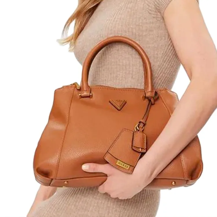 GUESS Polyurethane Shoulder Bag Crossbody Bag Handbag Women's Cognac Brandy-4