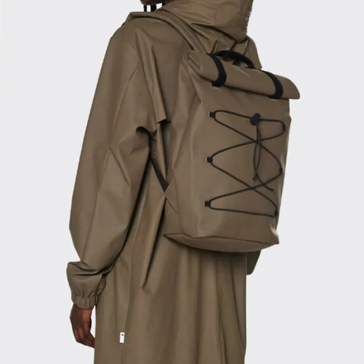 Rains Large Capacity Backpack Men's Brown-3