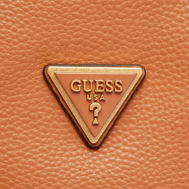 GUESS Polyurethane Shoulder Bag Crossbody Bag Handbag Women's Cognac Brandy-3