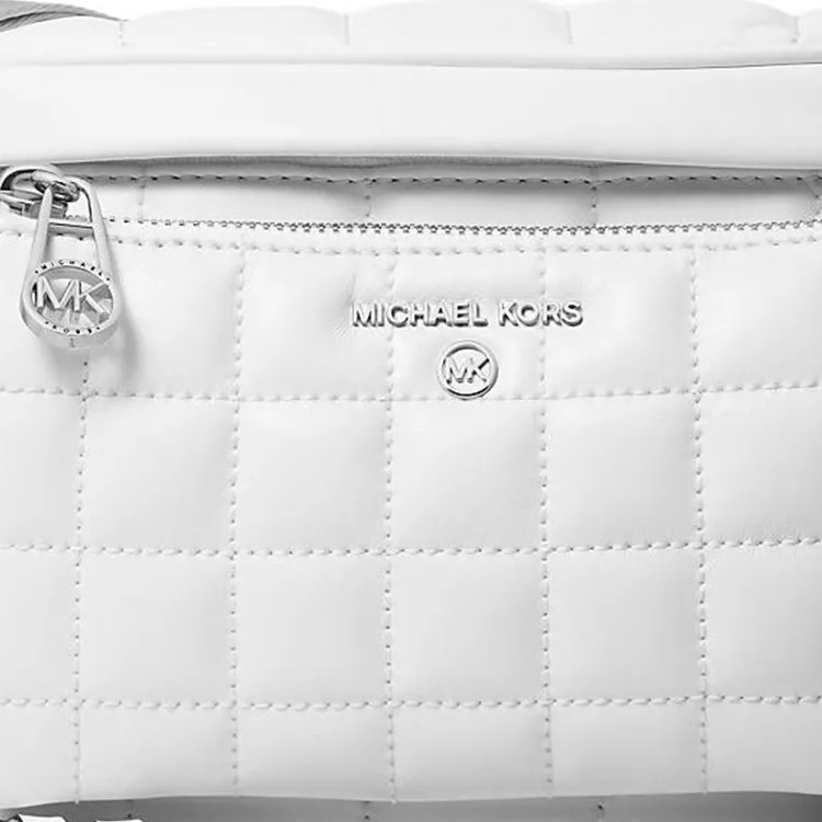 MICHAEL KORS Slater Leather Camera Bag, Crossbody Bag, Shoulder Bag Medium Size Women's Optical White-2