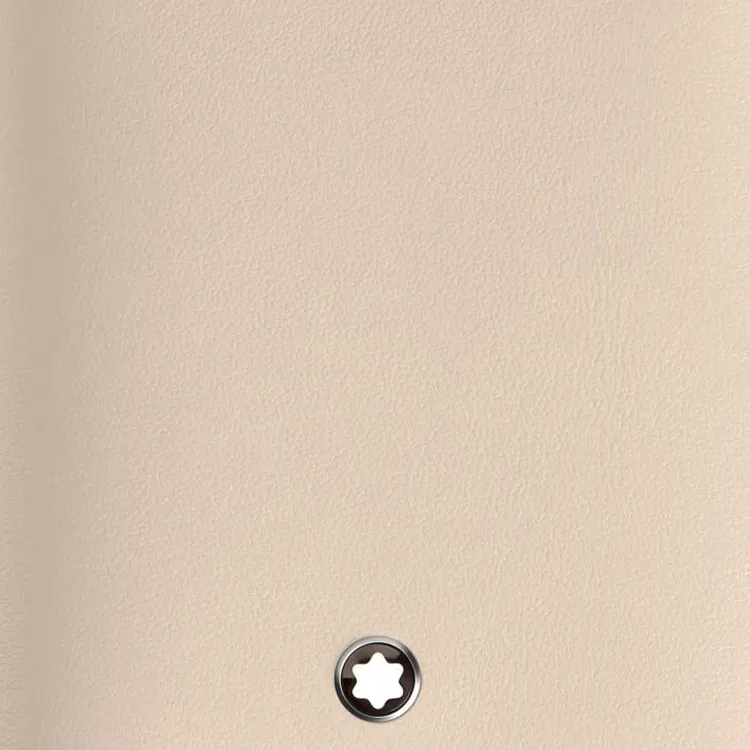 MONTBLANC Meisterstuck Full Grain Cow Leather Card Holder Women's Ivory White-5