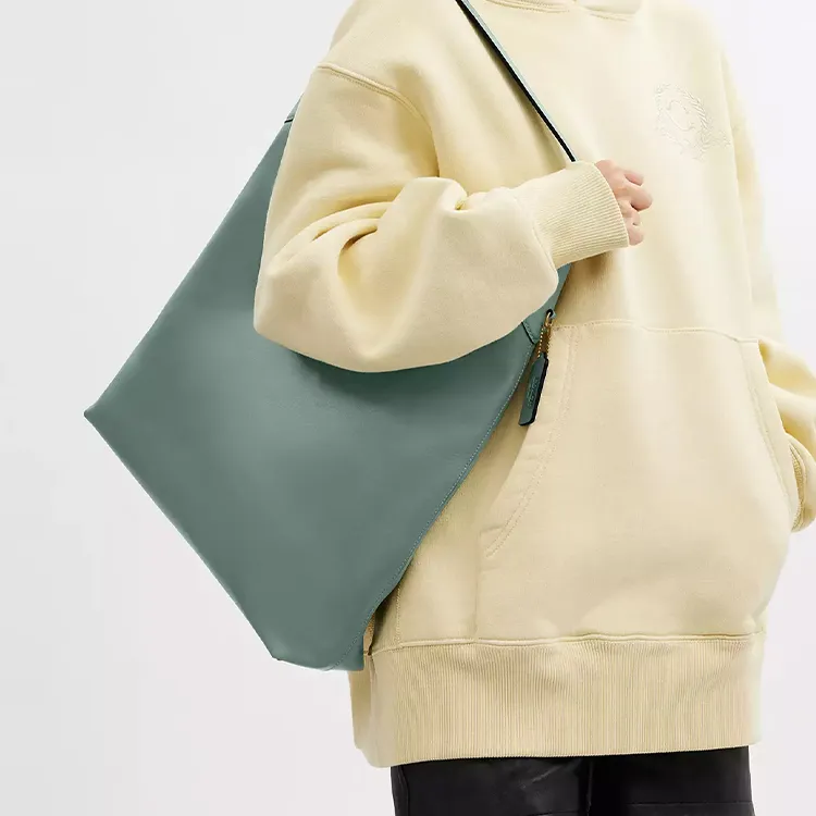 COACH Brooklyn Leather HOBO Shoulder Bag Large Size Women's Sage Green-5