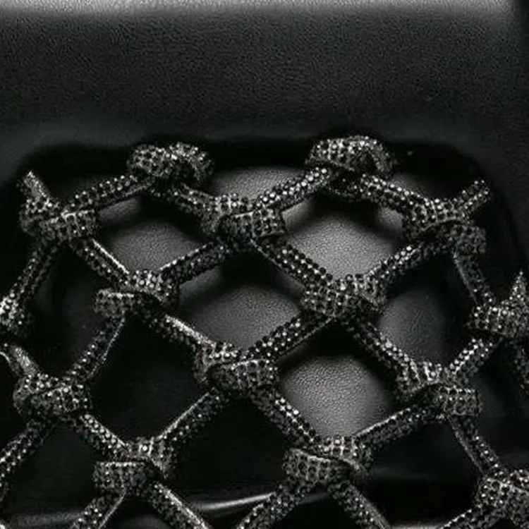 THEMOIRE GEA Artificial Leather One Shoulder Clutch Women's Black-1