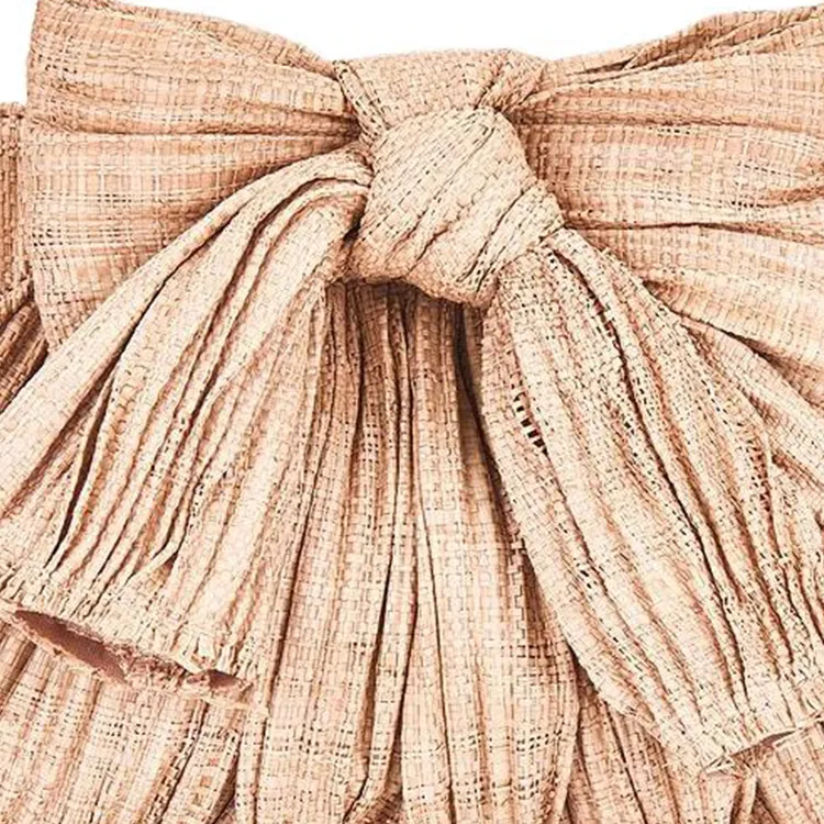 Loeffler Randall Straw Woven One Shoulder Clutch Women's Pink-5