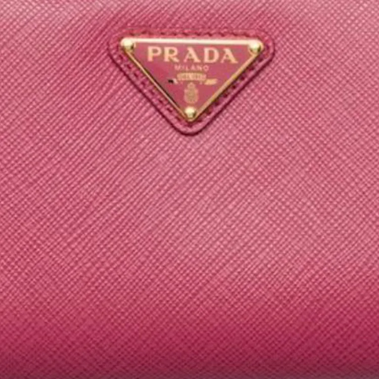 PRADA Saffiano Cow Leather Wallet Women's Pink-4
