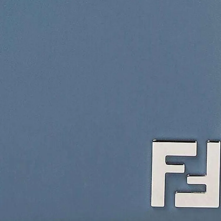 FENDI Leather Wallet Men's Blue-3