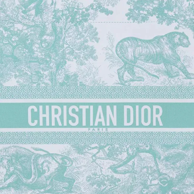 DIOR Dioriviera Technical Fabric With Calfskin Clutch Women's Sky Blue-3