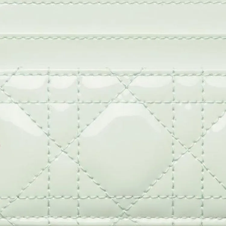 DIOR Lady Dior Calfskin Card Holder Women's Light Mint-2