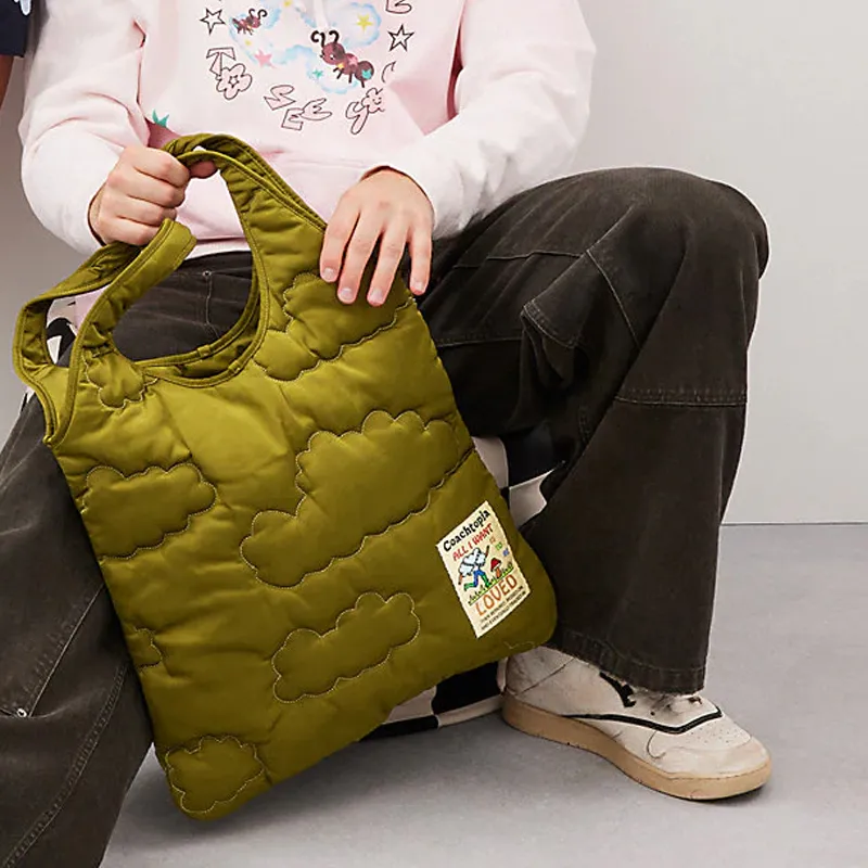 Coachtopia Recycled Polyester Tote Bag, Shopping Bag, Handbag Tubas Women's Olive Green-4