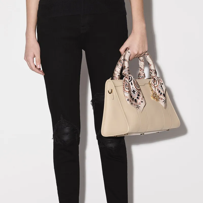 AMIRI Cotton Tote Bag Shopping Bag Handbag Shoulder Bag Crossbody Bag Mini Women's Light Khaki-10