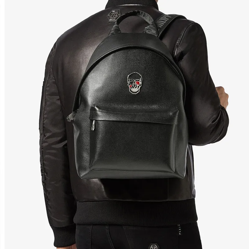 PHILIPP PLEIN Calfskin Backpack Regular Unisex Black-5