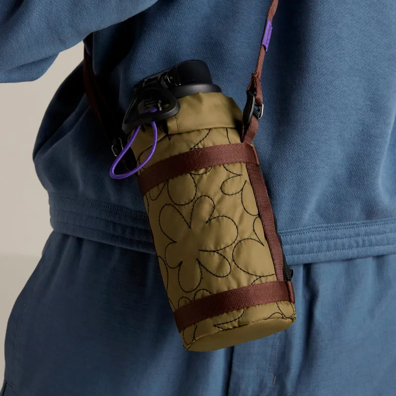PUMA PERKS And MINI Collaboration Polyester Water Bottle Bag Set, Shoulder Bag Unisex Burnt Olive Prism Purple-3