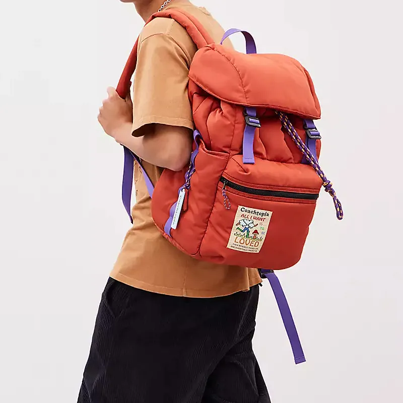 Coachtopia Recycled Polyester Travel Bag Backpack Large Size Unisex Orange-4