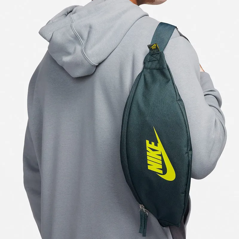 Nike Fabric Sling Bags One Shoulder Crossbody Fanny Pack Regular Unisex Forest Green-4