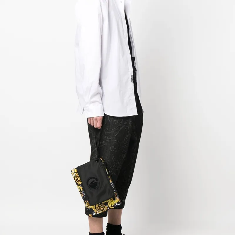 VERSACE JEANS COUTURE Polyester Clutch Men's Black-7