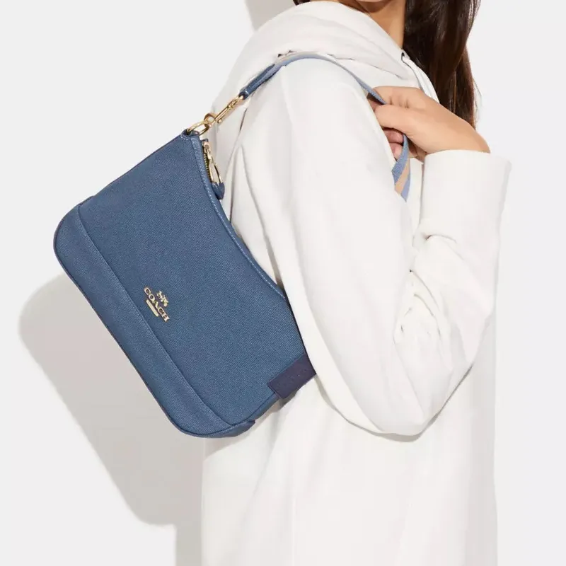 COACH Ellis Fabric Combo Bag, Crossbody Bag, Shoulder Bag Women's Midnight Blue & Black-3