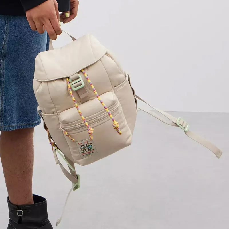 Coachtopia Recycled Polyester Backpack Mini Women's Cloud White-5