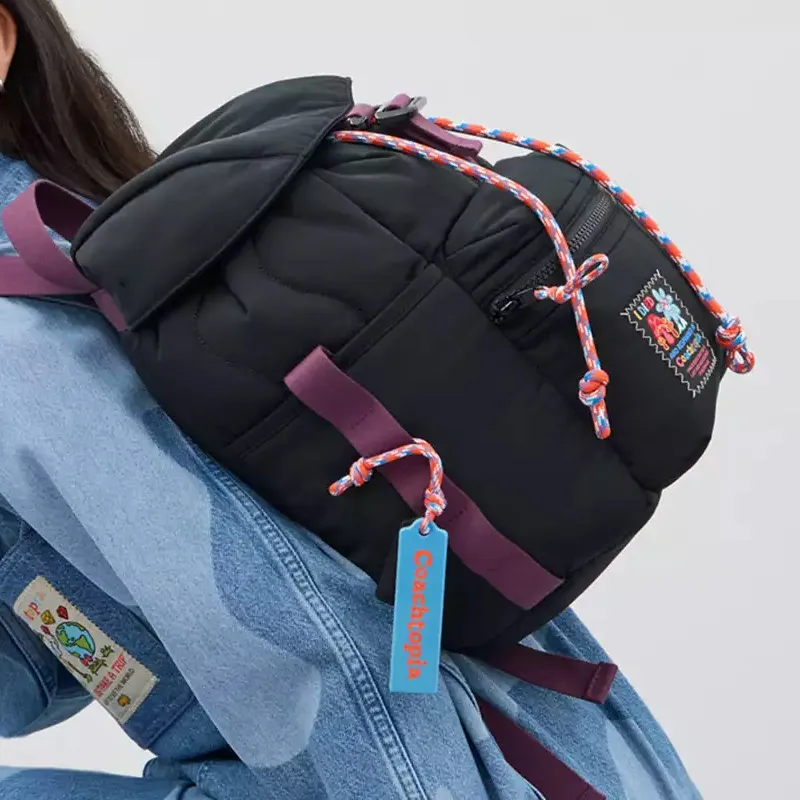 Coachtopia Recycled Polyester Backpack Mini Women's Black-5