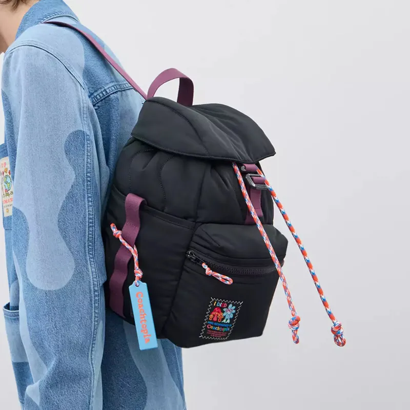 Coachtopia Recycled Polyester Backpack Mini Women's Black-4